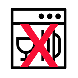 Not Dishwasher Safe Icon